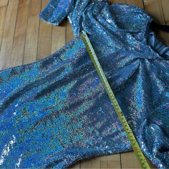 Zara Blogger Favorite Silver Sequin Mini Party Mini Dress - Picture 11 of 15